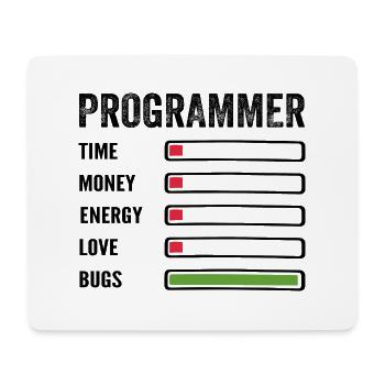 Developer Humor Programmer Coder - Mouse Pad (horizontal) - white - Front
