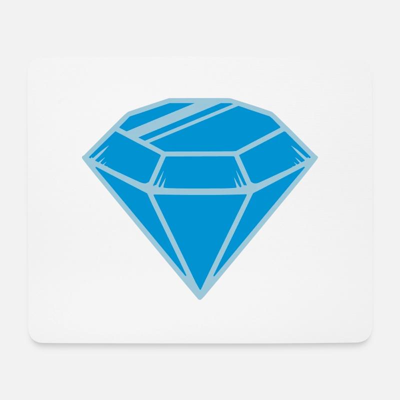 Diamant - Mousepad (Querformat) - Weiß