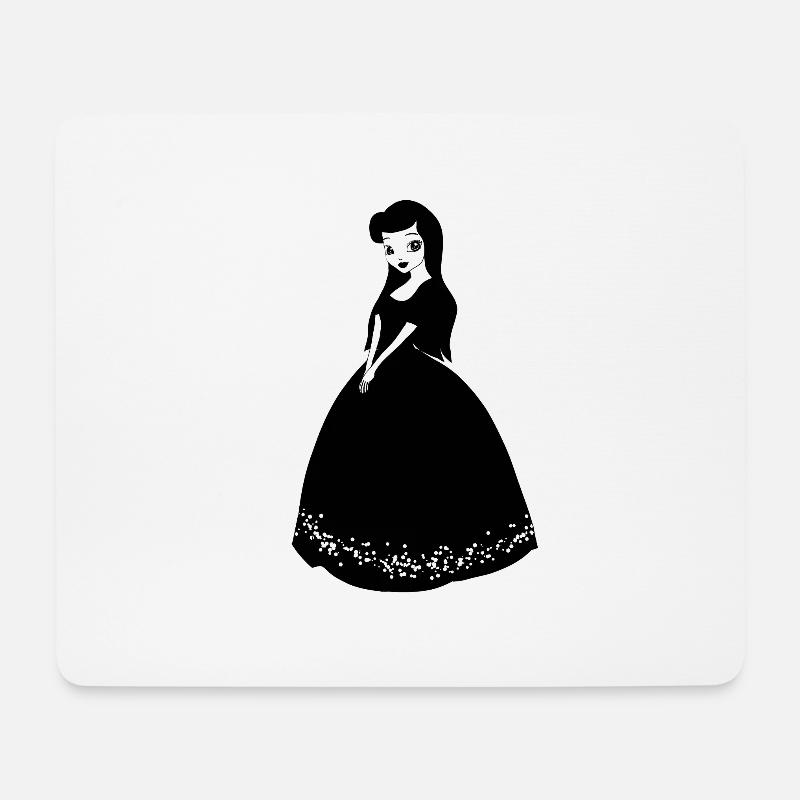 Kleid dunkel - Mousepad (Querformat) - Weiß