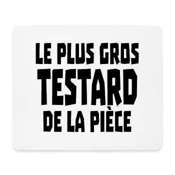 le plus gros testard de la pièce - Tapis de souris (format paysage) - blanc - Devant