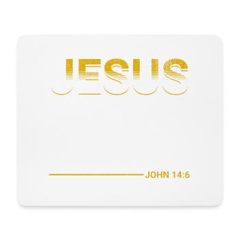 Bibel Vers Jesus der Weg die Wahrheit das Leben - Mousepad (Querformat) - Weiß - Vorne