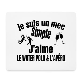 apéro et water polo - Tapis de souris (format paysage) - blanc - Devant