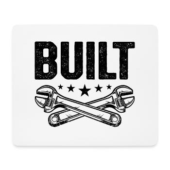 Built Graphic Car Lover Car Mechanic Vehicle Techn - Mouse Pad (horizontal) - white - Front