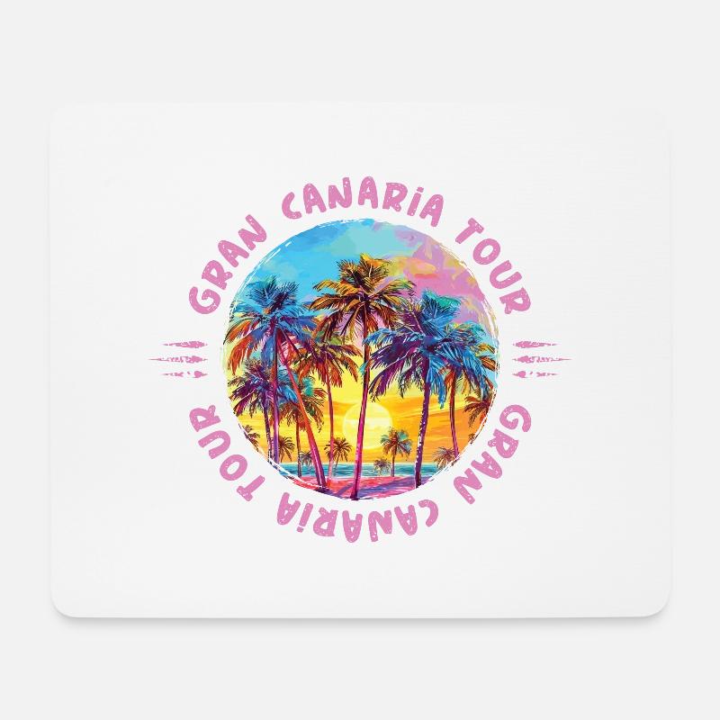 Gran Canaria Tour Palmen - Mousepad (Querformat) - Weiß