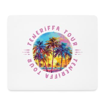 Visite de Tenerife Palmiers - Tapis de souris (format paysage) - blanc - Devant