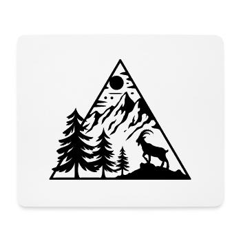 Alpes montagnes Capricorne - Tapis de souris (format paysage) - blanc - Devant