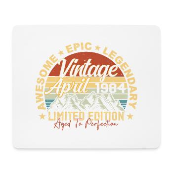 41st Birthday Gift Vintage April 1984 - Mouse Pad (horizontal) - white - Front