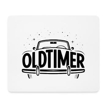 Oldtimer - Logo de voiture cool - Tapis de souris (format paysage) - blanc - Devant