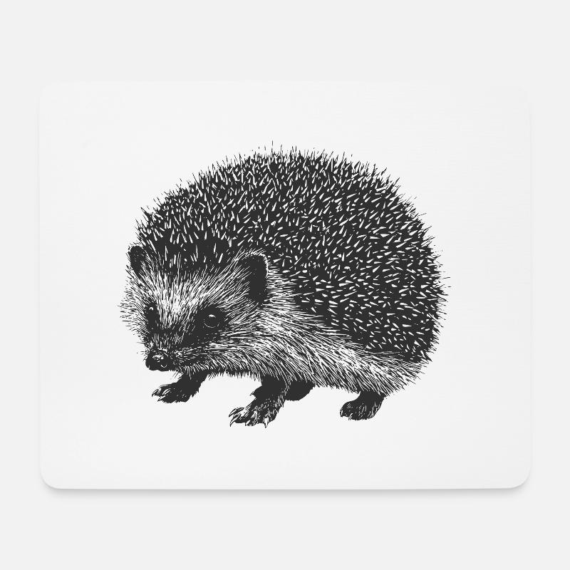 Garden hedgehog - Mouse Pad (horizontal) - white