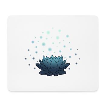 Lotuszauber (Blau) - Mousepad (Querformat) - Weiß - Vorne