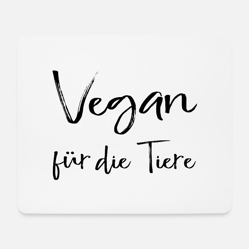 Vegan für die Tiere - Mousepad (Querformat) - Weiß