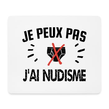 je peux pas j'ai nudisme - Tapis de souris (format paysage) - blanc - Devant