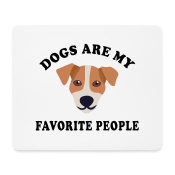 Dogs Are My Favorite People mon chien préférré - Tapis de souris (format paysage) - blanc - Devant