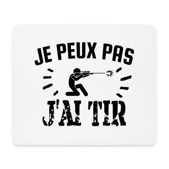 je peux pas j'ai tir - Tapis de souris (format paysage) - blanc - Devant