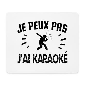 je peux pas j'ai karaoké - Tapis de souris (format paysage) - blanc - Devant