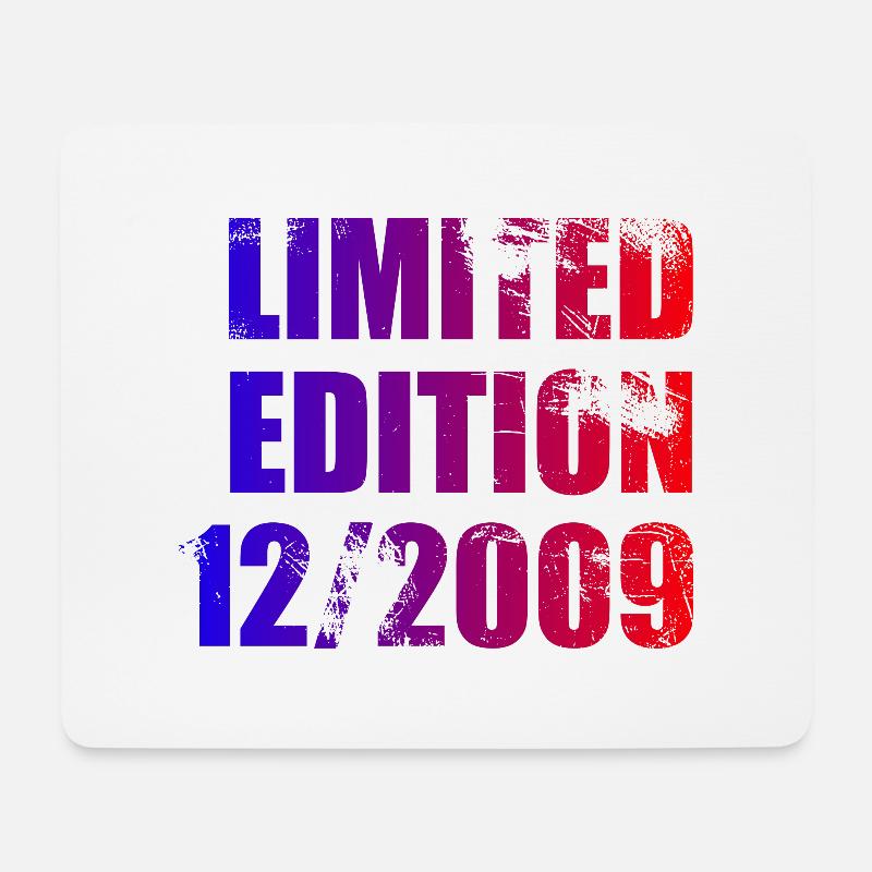 14. Geburtstag Limited Edition 12/2009 - Mousepad (Querformat) - Weiß
