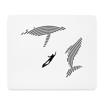 Tauchen mit Walen - Mousepad (Querformat) - Weiß - Vorne