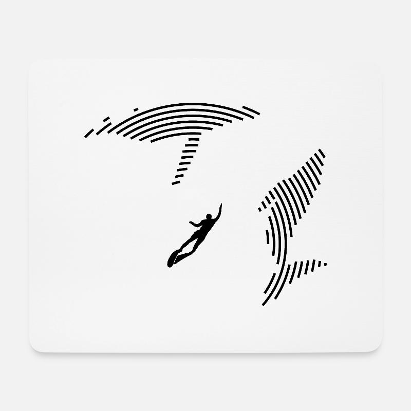 Tauchen mit Walen - Mousepad (Querformat) - Weiß
