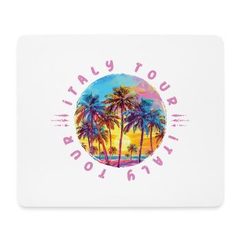 Visite des palmiers en Italie - Tapis de souris (format paysage) - blanc - Devant
