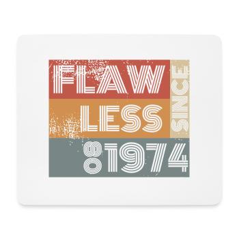 50. Geburtstag Flawless since 08/1974 - Mousepad (Querformat) - Weiß - Vorne