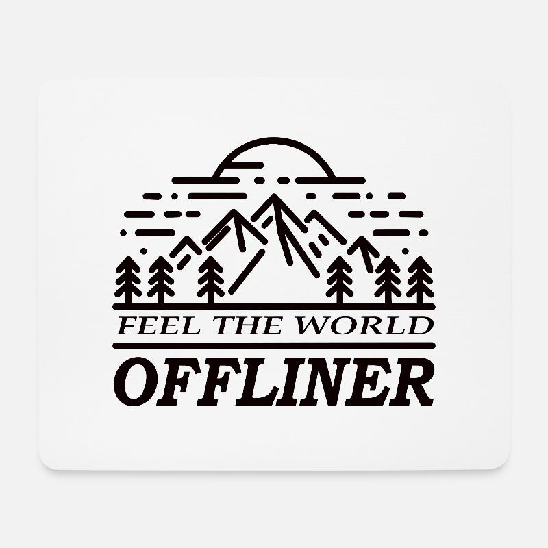 OFF Feel The World - Mousepad (Querformat) - Weiß