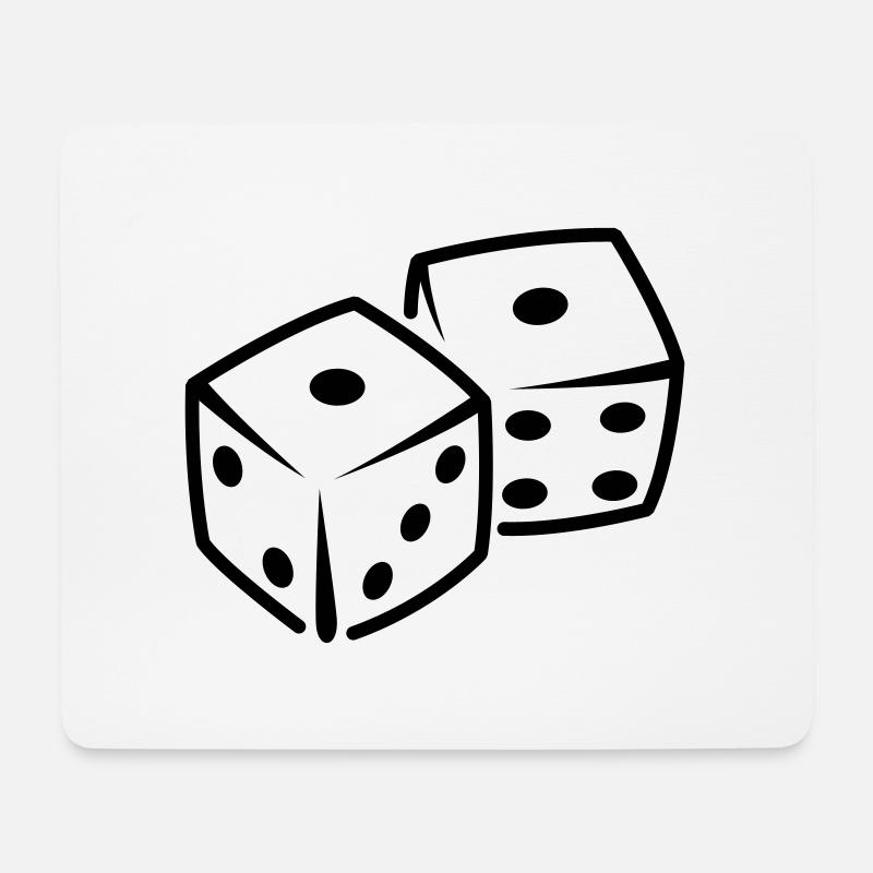 dices - Mouse Pad (horizontal) - white