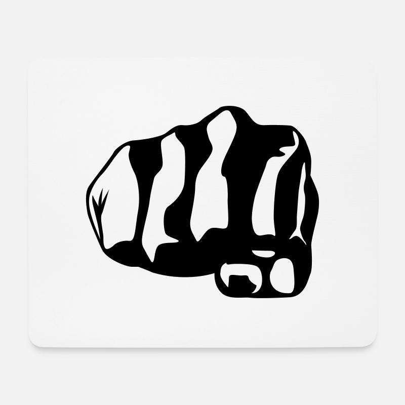 Fist - Mousepad (Querformat) - Weiß