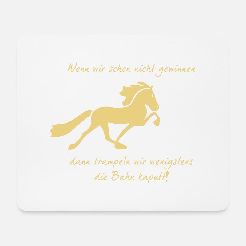 Trampel Pferd - Mousepad (Querformat) - Weiß