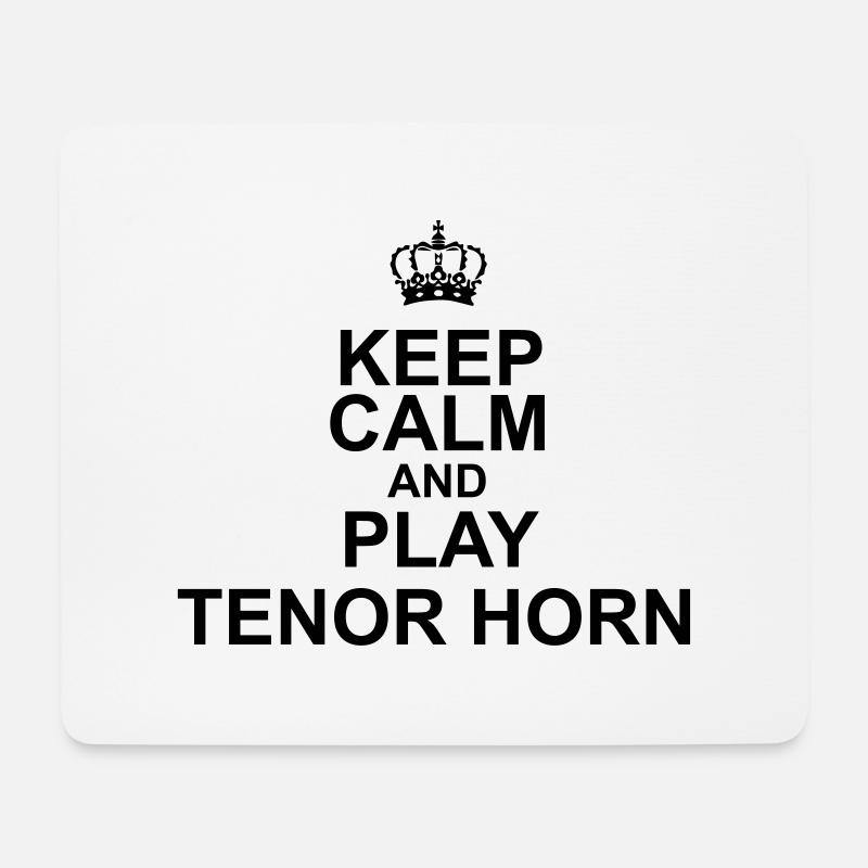 Keep Calm and play Tenor Horn - Mouse Pad (horizontal) - white