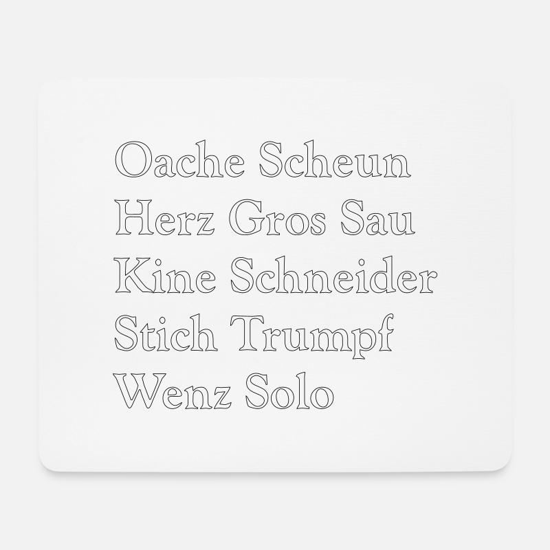 Schafkopf - Mousepad (Querformat) - Weiß