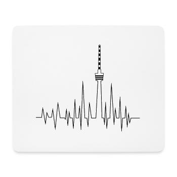 Ein Herz für den Stuttgarter Fernsehturm - Mousepad (Querformat) - Weiß - Vorne