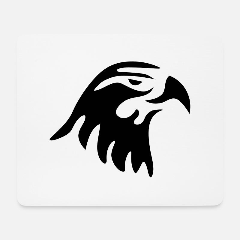 eagle head - Mousepad (Querformat) - Weiß