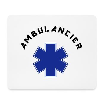 ambulancier logo - Tapis de souris (format paysage) - blanc - Devant