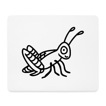 Grasshopper - line - Mouse Pad (horizontal) - white - Front