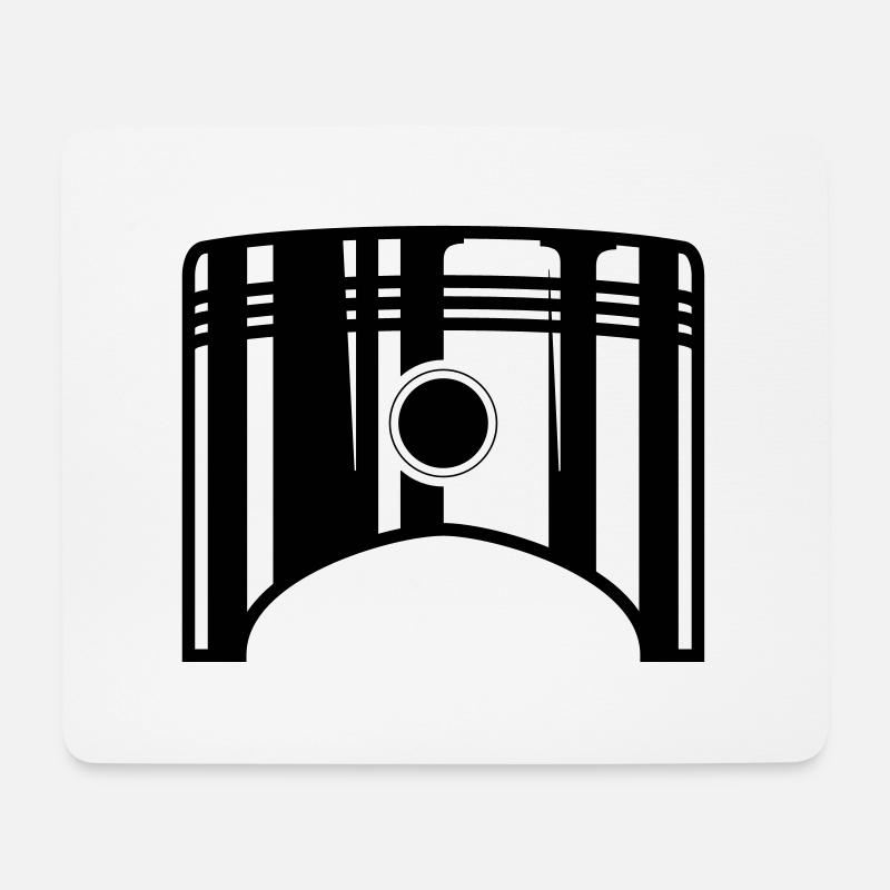 Kolben alleine 1 - Mousepad (Querformat) - Weiß
