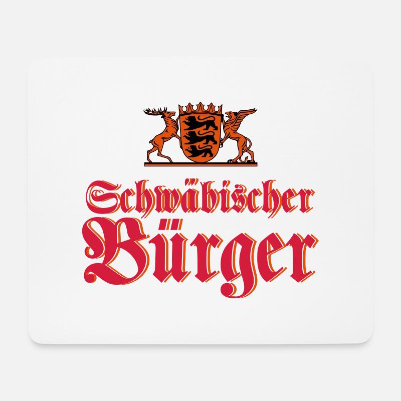 Schwäbischer Bürger - Mousepad (Querformat) - Weiß