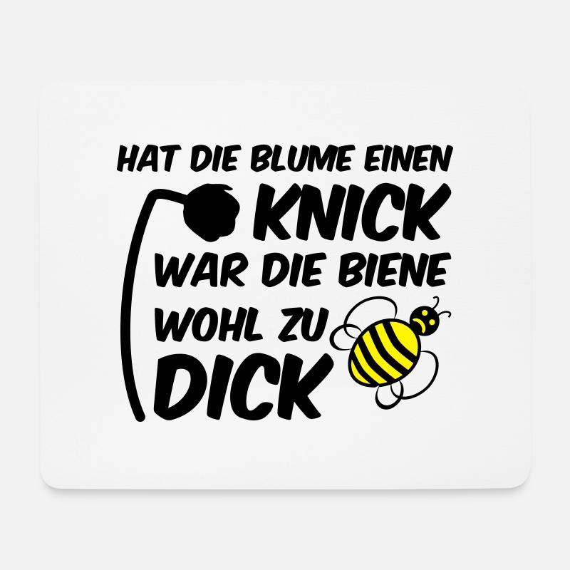 Biene zu dick Blume Knick Blüte - Mousepad (Querformat) - Weiß