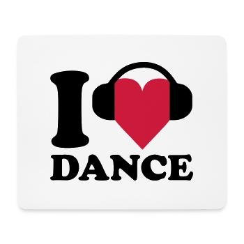 I love Music - Dance - Mousepad (Querformat) - Weiß - Vorne