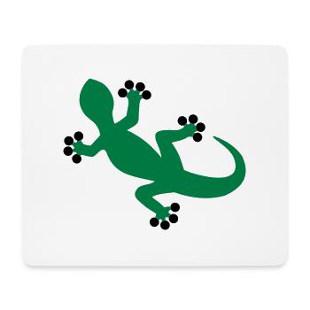 Gecko / Eidechse - Mousepad (Querformat) - Weiß - Vorne