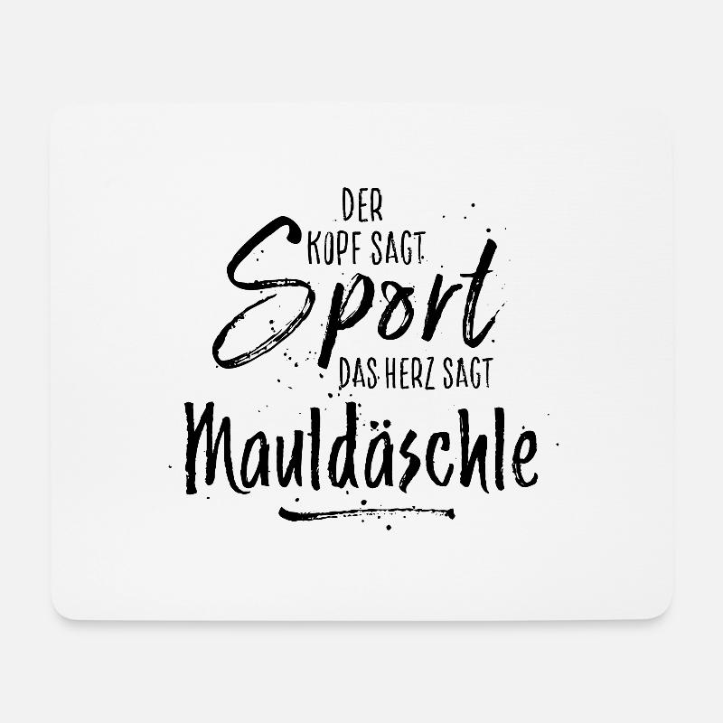 mauldäschle schwarz - Mousepad (Querformat) - Weiß
