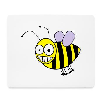 biene - Mousepad (Querformat) - Weiß - Vorne
