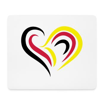 EM2018 DE (Herz) - Mousepad (Querformat) - Weiß - Vorne