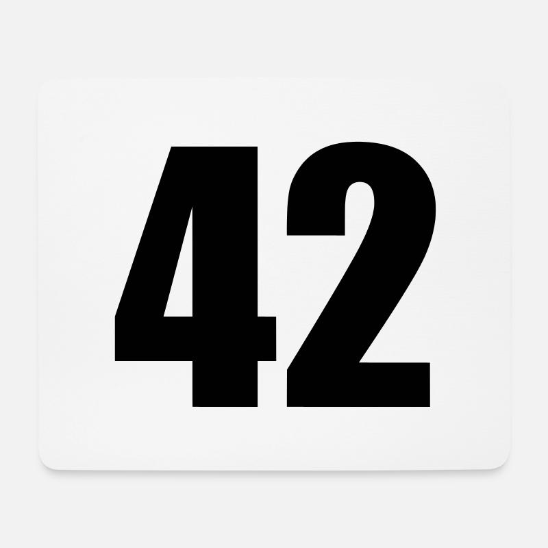 42 - Mousepad (Querformat) - Weiß