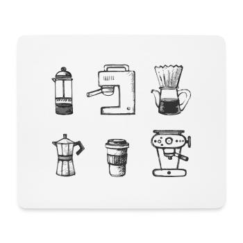 Kaffee - Mousepad (Querformat) - Weiß - Vorne