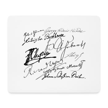 Unterschriften der Musiker - Mousepad (Querformat) - Weiß - Vorne