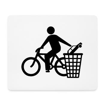 Vélo vs voiture - Tapis de souris (format paysage) - blanc - Devant