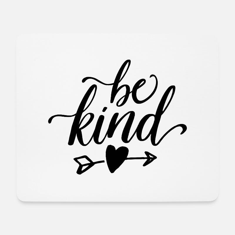 BE KIND - Mousepad (Querformat) - Weiß