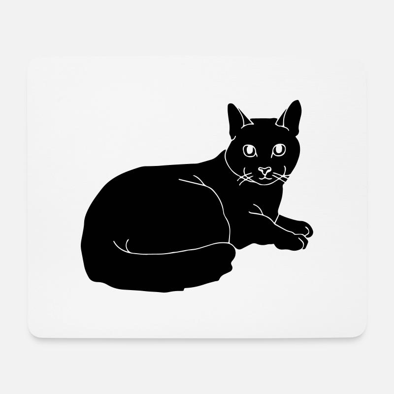 cat - Mousepad (Querformat) - Weiß