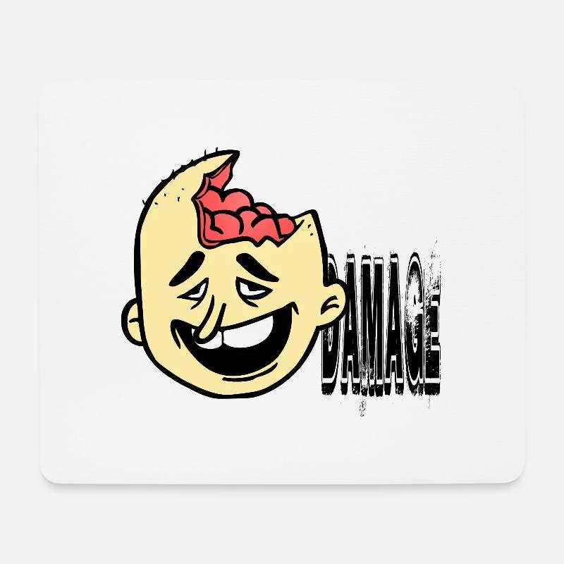 Dumm behindert Idiot - Mousepad (Querformat) - Weiß