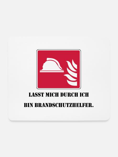Lasst mich durch ich bin Brandschutzhelfer - Mousepad (Querformat) - Weiß
